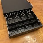 Pénztárgép fiók fekete 90x350x400 nem használt 1Ft-ról fotó