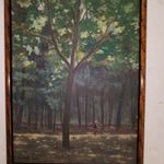 Márffy Ödön - Séta az erdőben - gyönyörű régi, olaj/ vászon festmény, -1Ft! Nincs minimálár! fotó