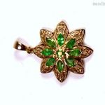 ÁLOMSZÉP SMARAGD DRÁGAKÖVES FEHÉR ARANY FÜGGŐ !!! fotó