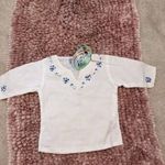 BABA kislány 2 évesre fehér színű nyári pamut blúz, csodaszép , stílusos darab, új cimkés! fotó