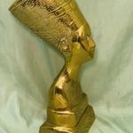 MEGLEPŐEN NAGY 37 cmRÉGI NOFERTITI SZOBOR, ÓKORI EGYIPTOMI SZOBOR, XVIII DIN.. EHNATON FÁRAÓ FELESÉGE fotó