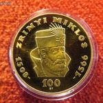 ZRINYI MIKLÓS 100 FORINT 1966 ARANY: 8, 4g/900 PP, nagyon enyhe mikrokarc fotó