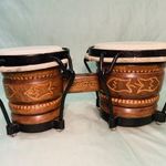 RÉGI DOB, KÉZMŰVES KUBAI BONGÓ DOB, ÜTŐS HANGSZER fotó