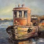 OLAJ FESTMÉNY - A HALÁSZOK ÉRKEZÉSE 30X40 CM fotó