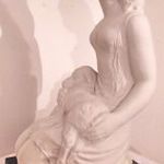 R. KISS LENKE - LÁNY BÁRÁNNYAL 38cm. terrakotta szobor HIBÁTLAN GARANCIA !!!!!!!! fotó