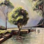 OLAJ FESTMÉNY - AZ ÖBÖL CSENDJE 30X40 CM fotó