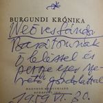 Szentkuthy Miklós: Burgundi Krónika [1959] WEÖRES SÁNDOR RÉSZÉRE DEDIKÁLT fotó