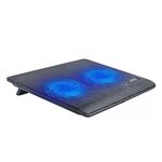 Dupla ventilátoros laptop hűtő, N139, 23mm vékony, 14-17"-es, fekete fotó