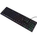 Vezetékes billentyűzet KR6300, USB, RGB világítás, nemzetközi, fekete fotó