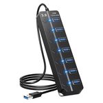 7 portos USB 3.0 hub fotó