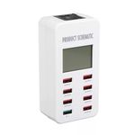 Smart USB hálózati töltő, 8xUSB port, 35W gyorstöltés, LCD kijelzővel fotó