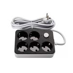 Hálózati hosszabbító elosztó, 5db földelt aljzat, 1.8m kábel, 10A 2500W fotó