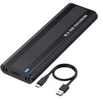 Külső M.2 SSD merevlemez ház, 10Gbps USB-C max 24TB fekete alumínium fotó