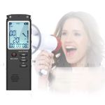 Quzu Digitális diktafon, MP3 lejátszó, zajcsökkentés, ABS ház, 8GB, fekete fotó