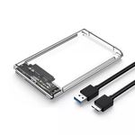 Külső merevlemez ház, 2.5" SATA HDD, USB 3.0, max. 6TB SSD/HDD-hez átlátszó fotó