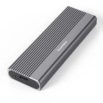 Külső M.2 SSD merevlemez ház, USB 3.1 10Gbps USB-C max 2TB szürke alumínium fotó