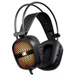 Gamer fejhallgató, USB + 2db 3, 5mm jack, zajszűrő, RGB világítás, fekete fotó