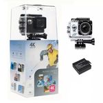 Sportkamera, WiFi-s 12MP akciókamera FullHD, 30m-ig vízálló, A+ 170°, ezüst fotó