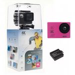 Sportkamera, WiFi-s 12MP akciókamera FullHD, 30m-ig vízálló, A+ 170°, pink fotó