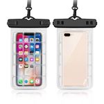 Univerzális víz- és ütésálló védőtok, okostelefonhoz, átlátszó-fekete fotó