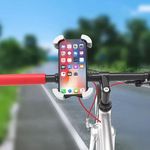 Kerékpáros motorkerékpáros mobiltelefontartó, kormányra 360°-ban forgatható fotó