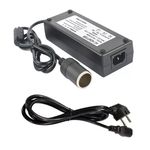 Hálózati szivargyújtós átalakító adapter, AC 230V, DC 12V/10A/120W, 2.2m fotó