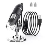 Hordozható digitális mikroszkóp, USB/OTG, 8LED, 5x optikai, 1000x digitális fotó