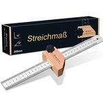 Multifunkciós famegmunkáló vonalzó, 30cm, 45°, 90° fotó