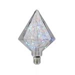 Kristály formájú színes LED, E27 üvegbúra, zöld-piros-kék-sárga ünnepi fény fotó