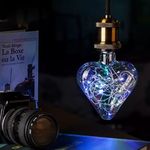 Szív alakú színes LED üveg búra, E27, zöld-piros-kék-sárga ünnepi fények fotó