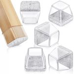 32 darabos szék­lábvédő készlet - négyszögletes, szilikon padlóvédő gumi kupak (30-40 mm) fotó