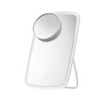 Érintős kozmetikai sminktükör, LED fényerő, 5x nagyítás, akkumulátor, fehér fotó