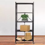 Lapra hajtható, gurulós konyhai tárolóállvány, fém fotó