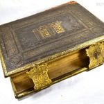 1870 körül ANTIK BRONZ CSATOS CSALÁDI BIBLIA GAZDAGON ILLUSZTRÁLVA ! MÁR - MÁR KÓDEX MÉRET X ! fotó