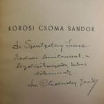 Cholnoky Jenő: Kőrösi Csoma Sándor DEDIKÁLT VÉDŐBORÍTÓVAL Szentpétery Imre részére fotó