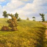 NYÁRI NAPSÜTÉSBEN BIRKANYÁJ ... MESESZÉP LÁTVÁNYOS OLAJ VÁSZON FESTMÉNY IMPOZÁNS KERETBEN ! fotó