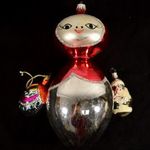 EGY RITKA NAGY ÉS 2 KICSI ... RÉGI 3 RITKA ÜVEG KARÁCSONYFADÍSZ !!! fotó