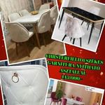 ÚJ Étkező Garnitúra , nyiló asztallal, 6 db Chesterfield székkel, több színben fotó
