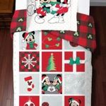 Disney Mickey–Minnie karácsonyi ágyneműhuzat garnitúra – 100% pamut fotó