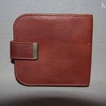 Új, valódi bőr, kézműves, barna, kis , klasszikus pénztárca fotó