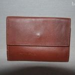 Új, valódi bőr, kézműves, barna, kis , klasszikus pénztárca fotó