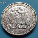 1907 KORONÁZÁSI - KB - 5 Korona RITKA !! GYÖNYÖRŰ ezüst fotó