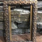 Art deco iparművész bronz képkeret párban fotó