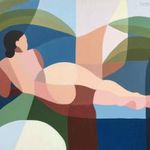 Szieszta c. Modern festmény fotó