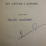 Grosics Gyula: Így láttam a kapuból [1964] DEDIKÁLT fotó