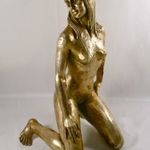 AMILCARE SANTINI (1910-1975) EZÜST AKT SZOBOR !!! fotó