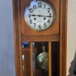 Junghans működő art deco falióra, felesütős, kulcsával - 1FT - NMÁ fotó