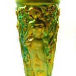 ZSOLNAY EOZIN KÖRBEN HÖLGYEK DOMBORMINTÁJÁVAL DEKORATÍV VÁZA ! fotó