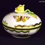 VIKTÓRIA MINTÁS HERENDI PORCELÁN BONBONIER ! fotó
