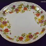 ZSOLNAY NAGY MÉRETŰ PILLANGÓ MINTÁS JUBILEUMI JELZETT PORCELÁN KÍNÁLÓ TÁL ! fotó